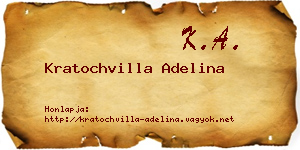 Kratochvilla Adelina névjegykártya